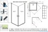 Radaway Nes 8 Black Kdd I Factory kabina 80x90cm czarny mat/szkło przejrzyste 10071080-54-55L/10071090-54-55R